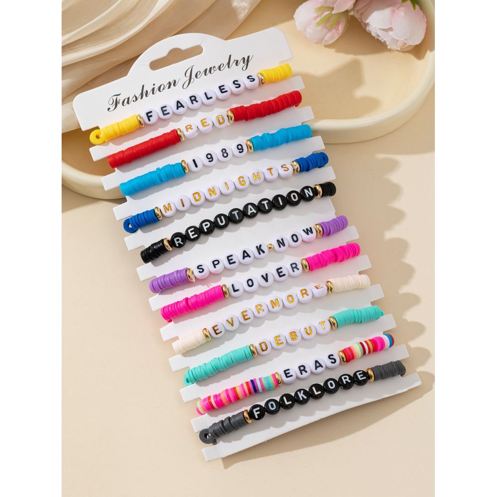 Zac's Alter Ego Taylor Swift - Set of 11 Assorted Colourful Album Armband - Mehrfarben